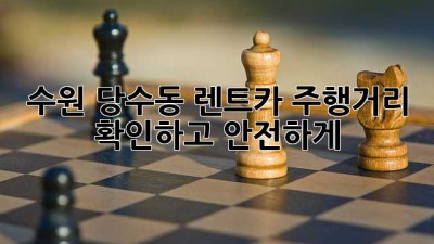 수원 당수동 렌트카🚗💨: 주행거리 확인하고 안전하게!