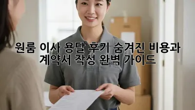 원룸 이사 용달 후기: 숨겨진 비용과 계약서 작성 완벽 가이드